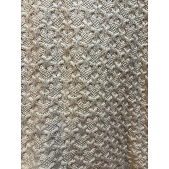Tahari cableknit ivory wool blend turtleneck sweater women’s Xs - Picture 5 of 9